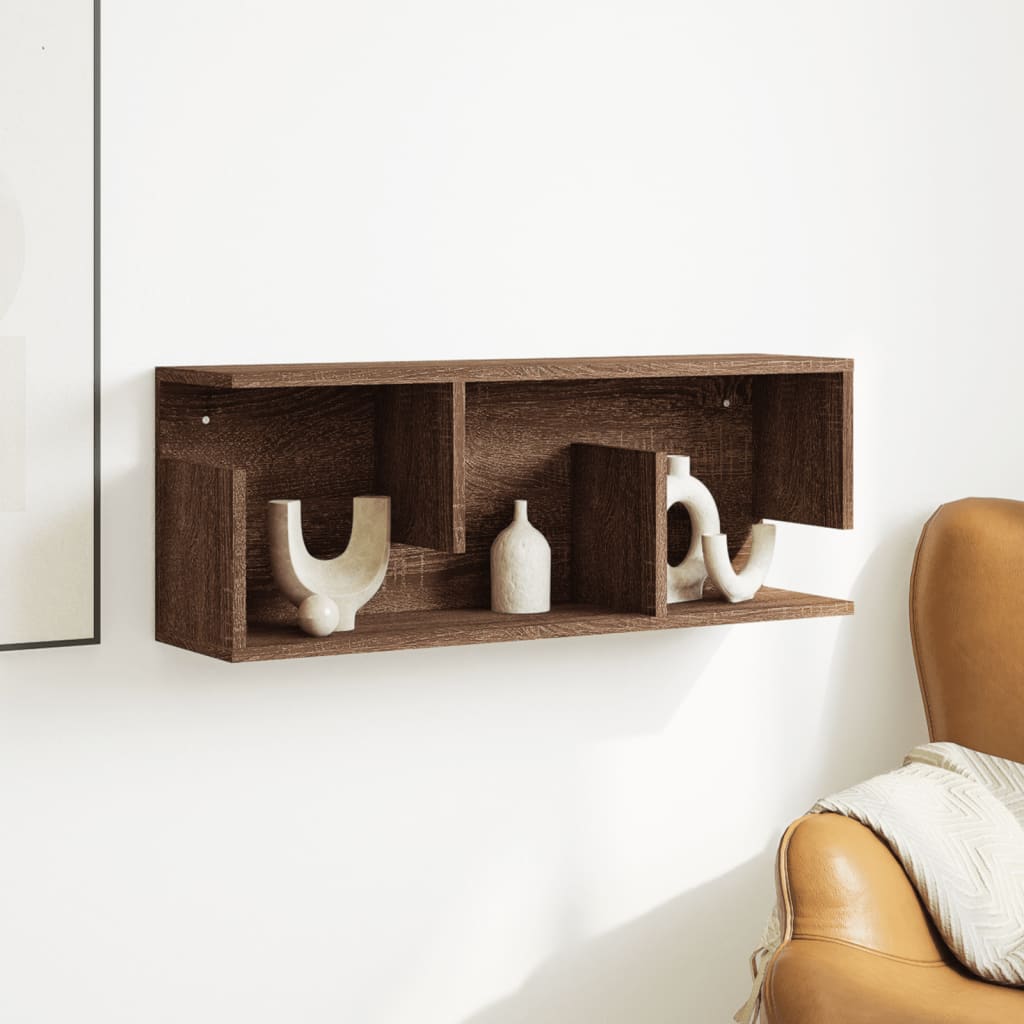 vidaXL Armoire murale 80x20x30 cm aspect chêne bois d'ingénierie