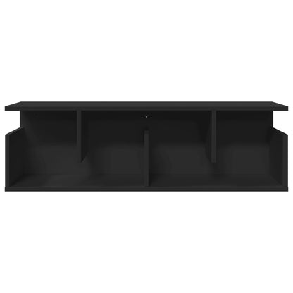 vidaXL Wandschrank 100x20x30 cm Schwarz Holzwerkstoff
