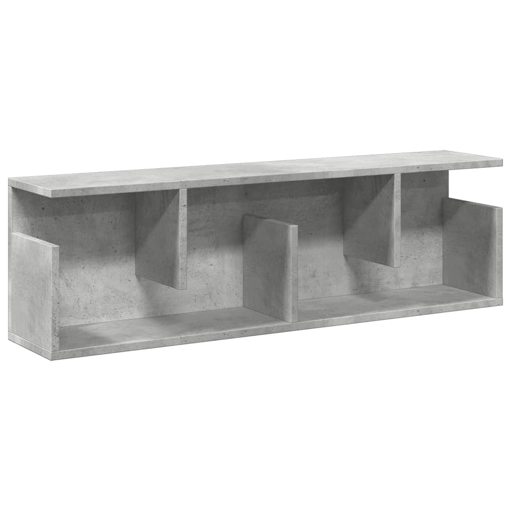vidaXL Armoire murale 100x20x30 cm gris béton, bois d'ingénierie