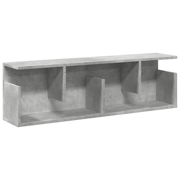 vidaXL Armoire murale 100x20x30 cm gris béton, bois d'ingénierie