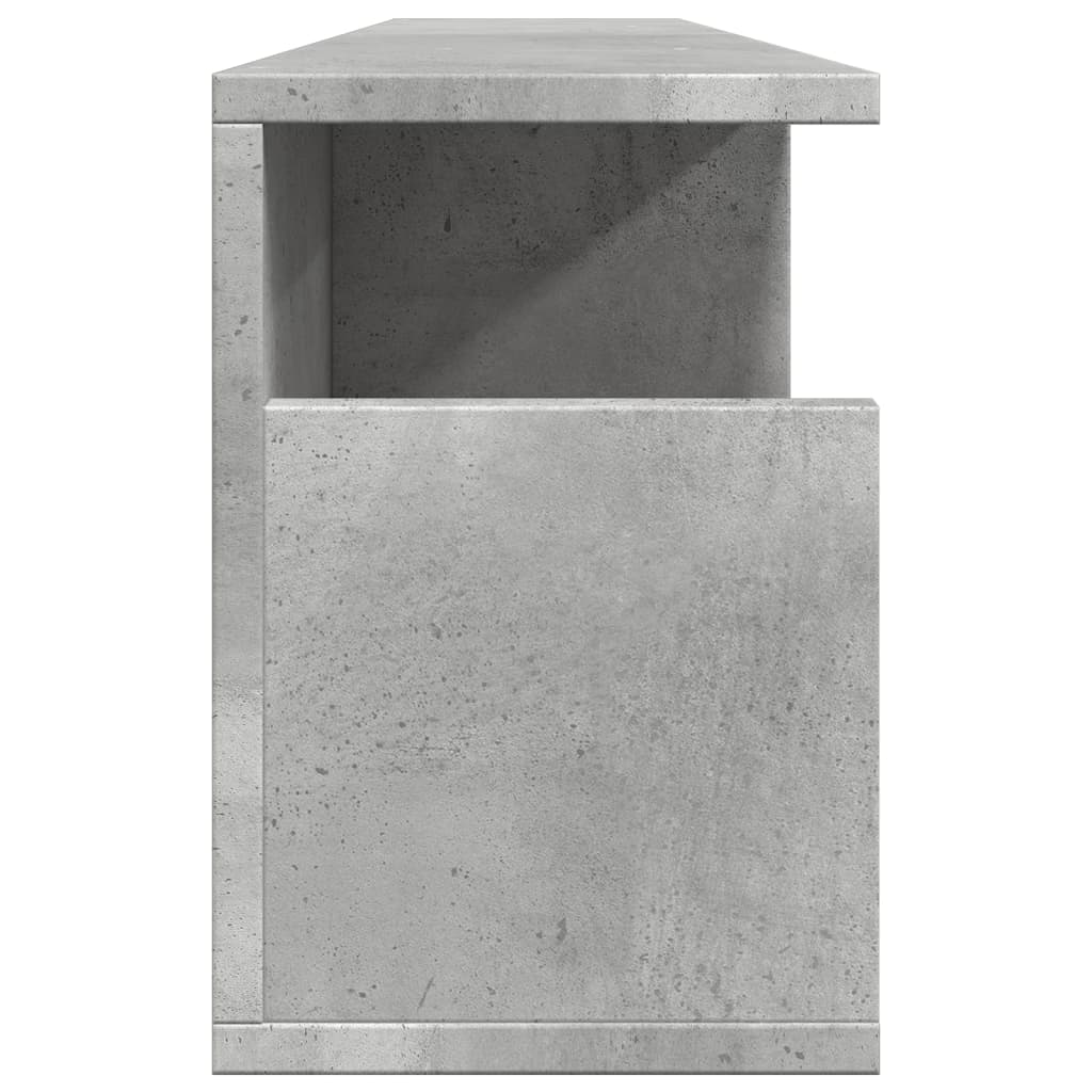 vidaXL Armoire murale 100x20x30 cm gris béton, bois d'ingénierie