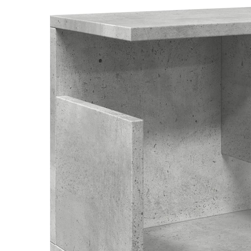 vidaXL Armoire murale 100x20x30 cm gris béton, bois d'ingénierie