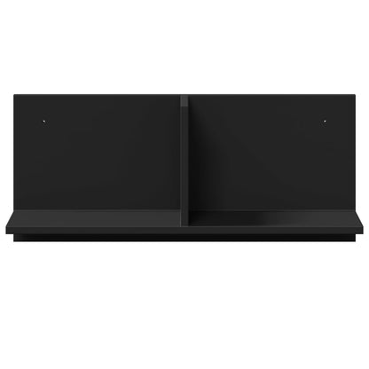 vidaXL Armoire murale 70x16,5x30 cm Noir Bois d'ingénierie