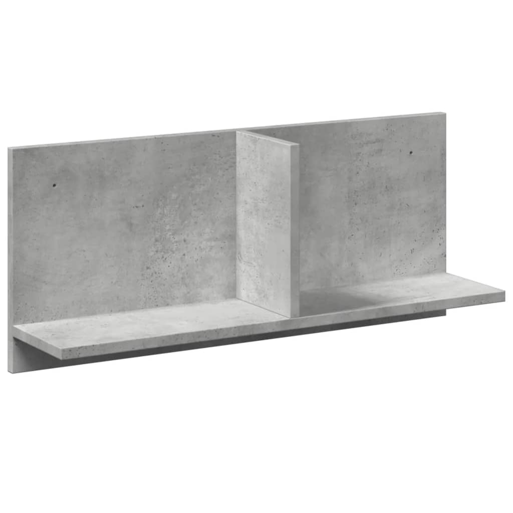 vidaXL Armoire murale 70x16,5x30 cm gris béton en bois d'ingénierie
