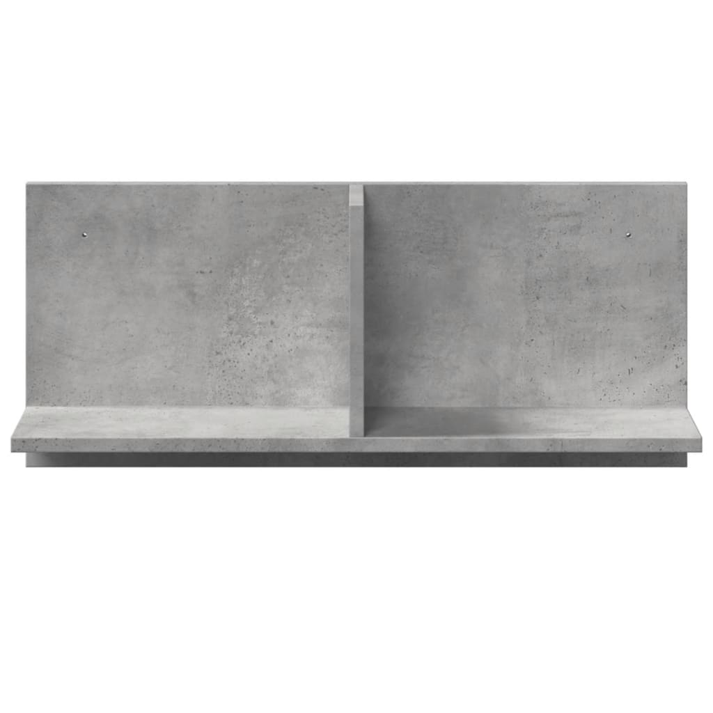 vidaXL Armoire murale 70x16,5x30 cm gris béton en bois d'ingénierie