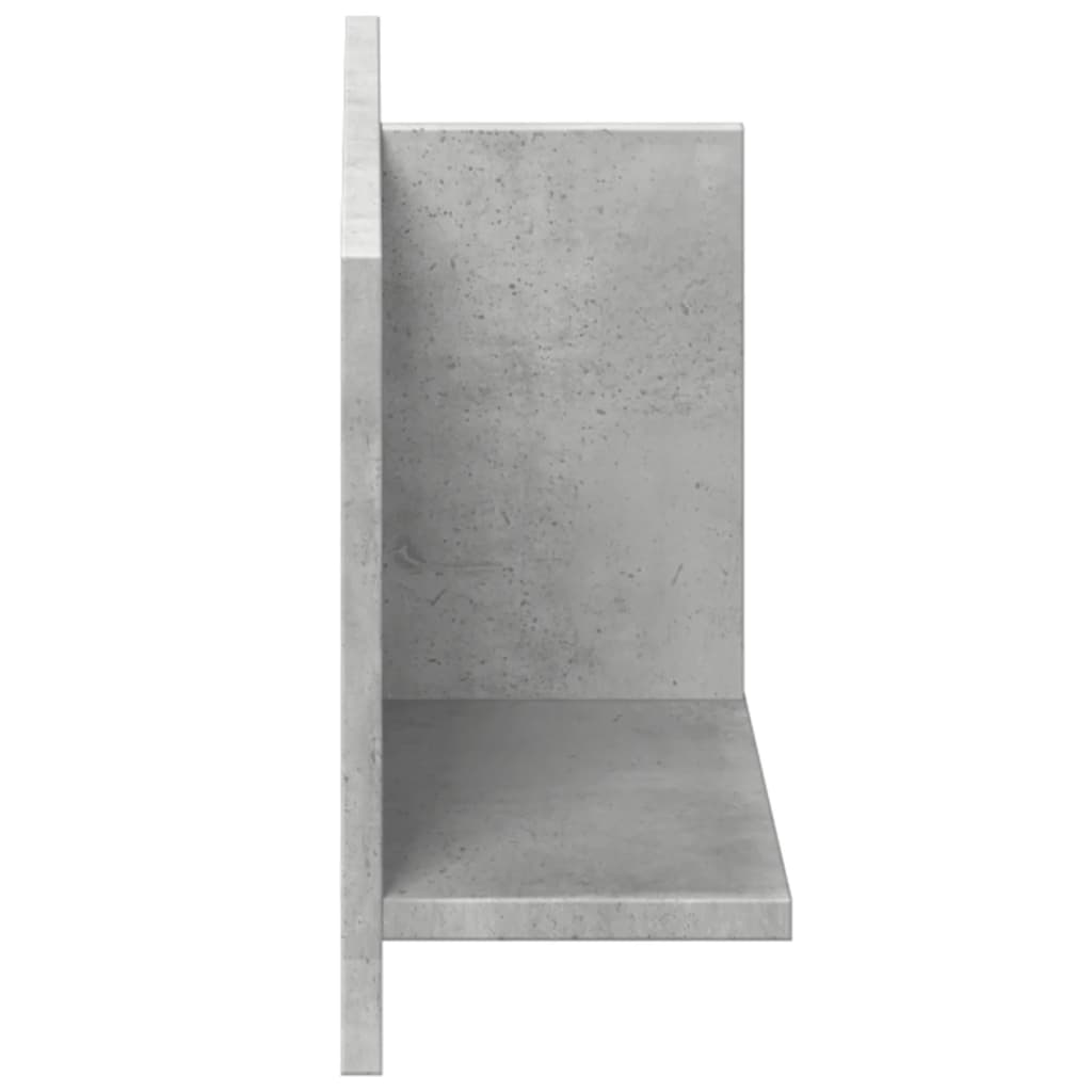 vidaXL Armoire murale 70x16,5x30 cm gris béton en bois d'ingénierie
