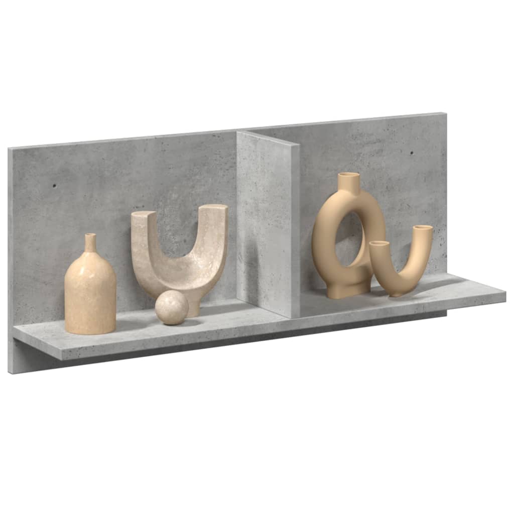 vidaXL Armoire murale 70x16,5x30 cm gris béton en bois d'ingénierie