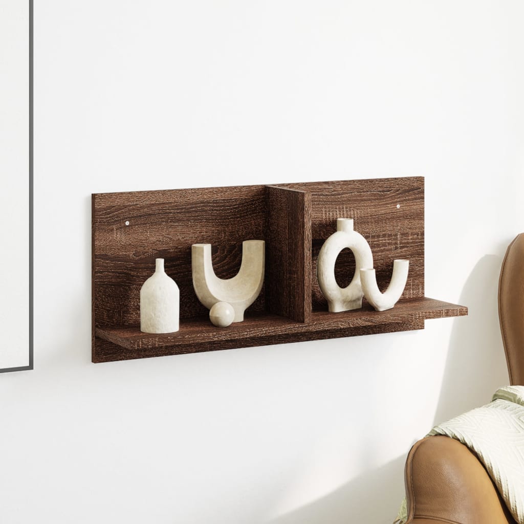 vidaXL Meuble haut 70x16,5x30 cm Marron Aspect chêne Bois d'ingénierie