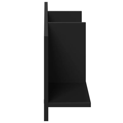 vidaXL Armoire murale 100x16,5x30 cm Noir Bois d'ingénierie