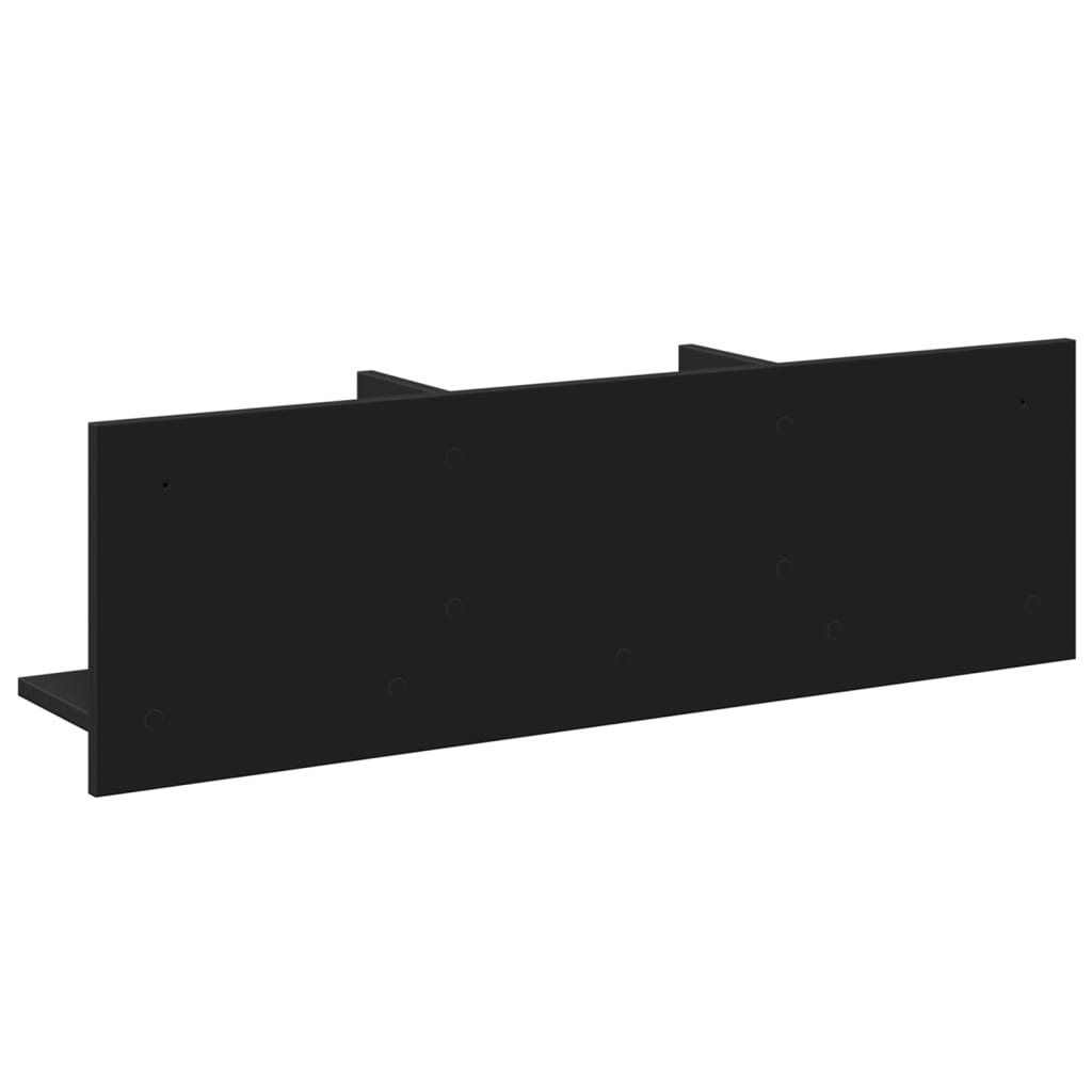 vidaXL Armoire murale 100x16,5x30 cm Noir Bois d'ingénierie