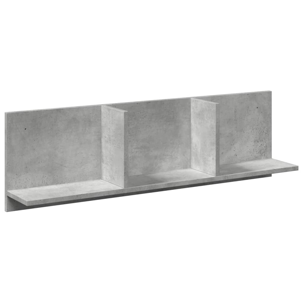 vidaXL Armoire murale 100x16,5x30 cm gris béton en bois d'ingénierie