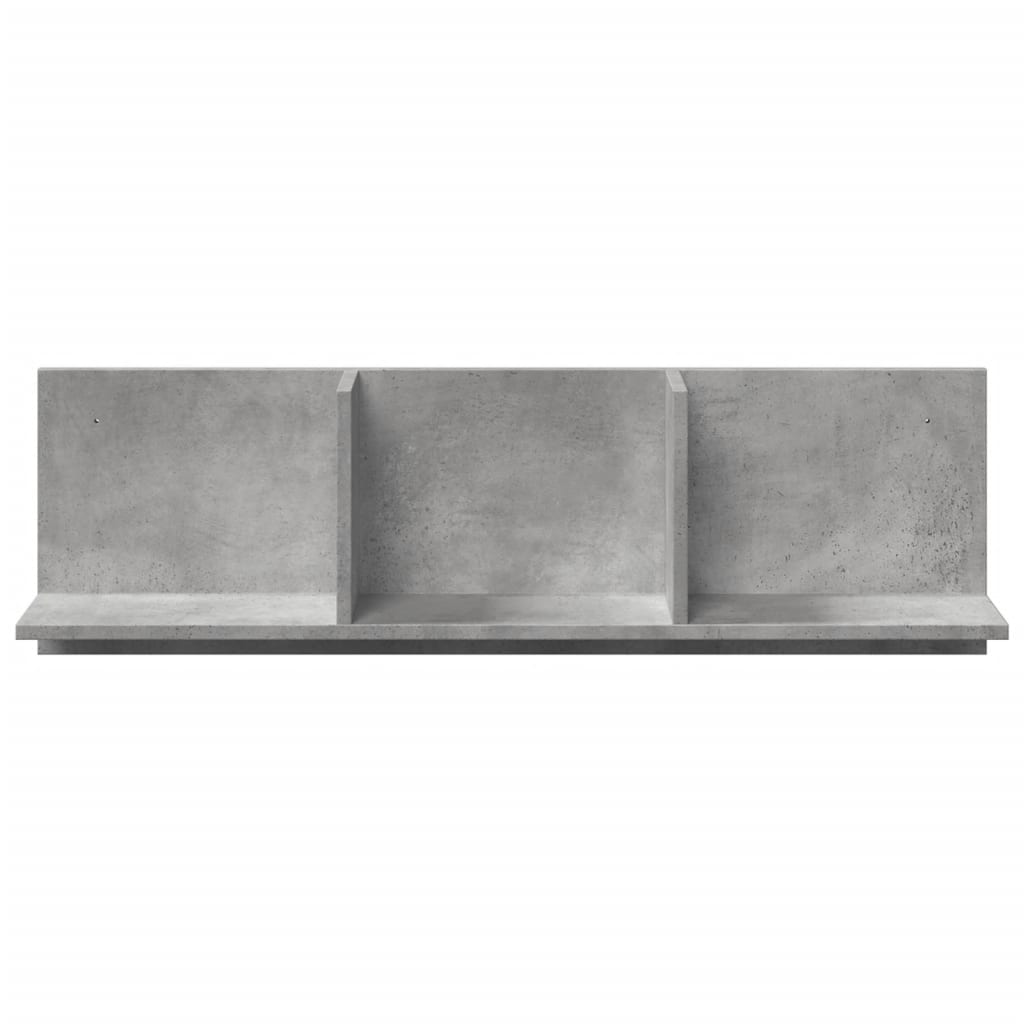 vidaXL Armoire murale 100x16,5x30 cm gris béton en bois d'ingénierie