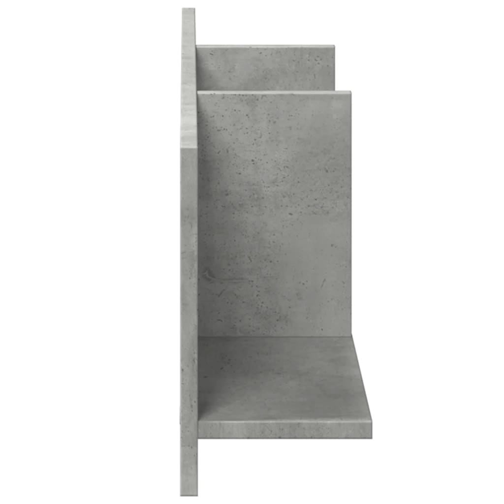 vidaXL Armoire murale 100x16,5x30 cm gris béton en bois d'ingénierie