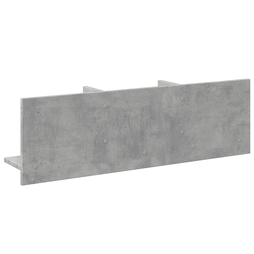 vidaXL Armoire murale 100x16,5x30 cm gris béton en bois d'ingénierie
