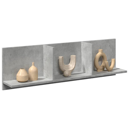 vidaXL Armoire murale 100x16,5x30 cm gris béton en bois d'ingénierie