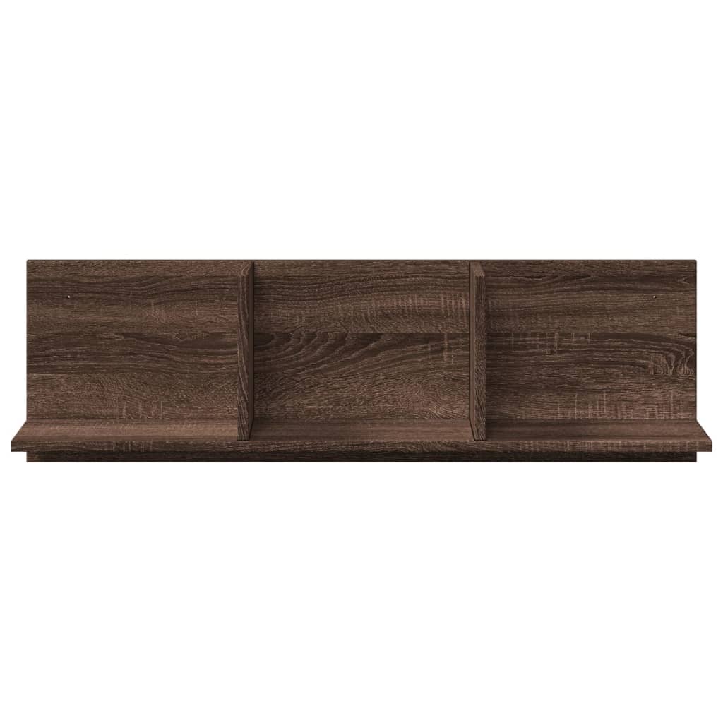 vidaXL Wandschrank 100x16,5x30 cm Braun Eichen-Optik Holzwerkstoff