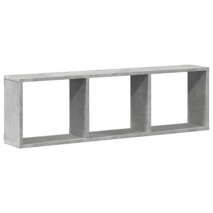 vidaXL Armoire murale 100x16x30 cm gris béton en bois d'ingénierie