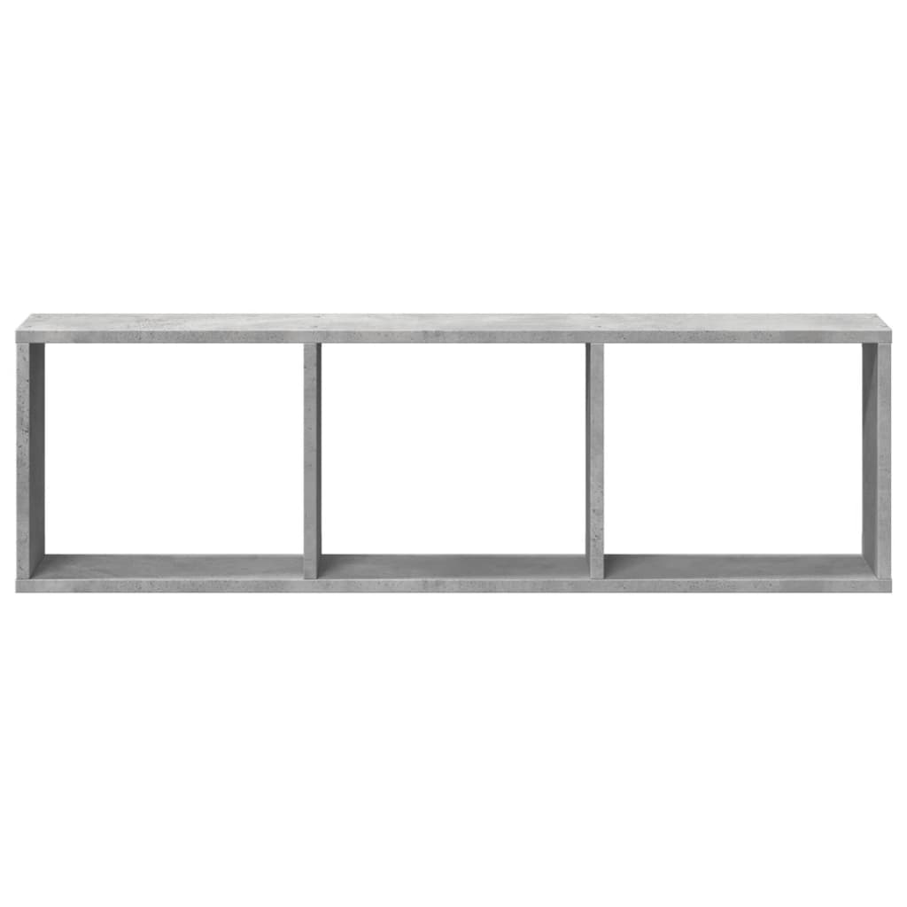 vidaXL Armoire murale 100x16x30 cm gris béton en bois d'ingénierie