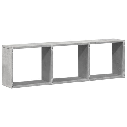 vidaXL Armoire murale 100x16x30 cm gris béton en bois d'ingénierie