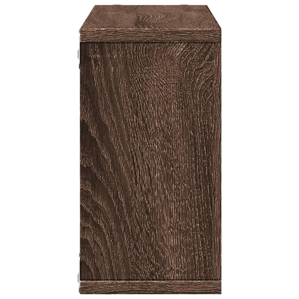 vidaXL Wandschrank 100x16x30 cm Eichen-Optik Holzwerkstoff