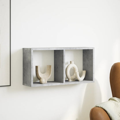 vidaXL Armoire murale 60x16x30 cm gris béton en bois d'ingénierie