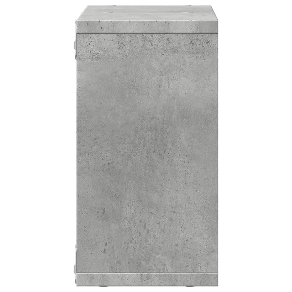 vidaXL Armoire murale 60x16x30 cm gris béton en bois d'ingénierie