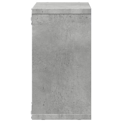 vidaXL Armoire murale 60x16x30 cm gris béton en bois d'ingénierie