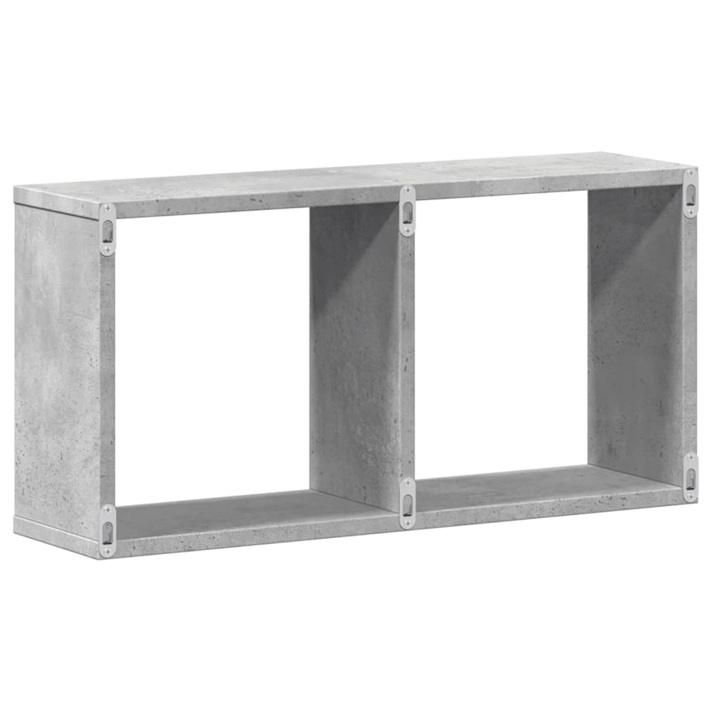 vidaXL Armoire murale 60x16x30 cm gris béton en bois d'ingénierie