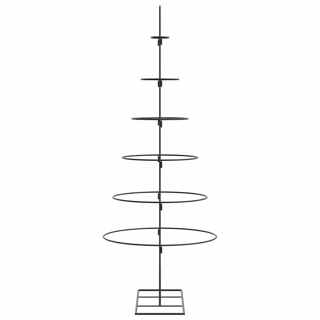 vidaXL Metall-Weihnachtsbaum für Dekorationen Schwarz 150 cm