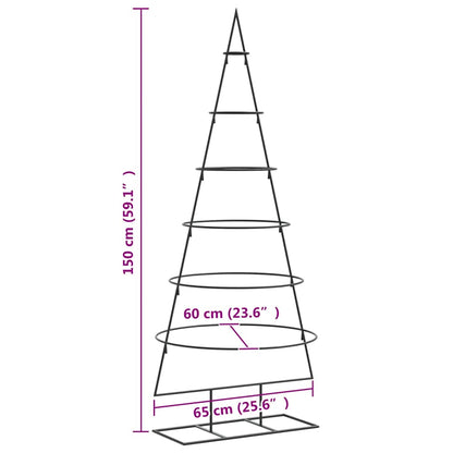 vidaXL Metall-Weihnachtsbaum für Dekorationen Schwarz 150 cm