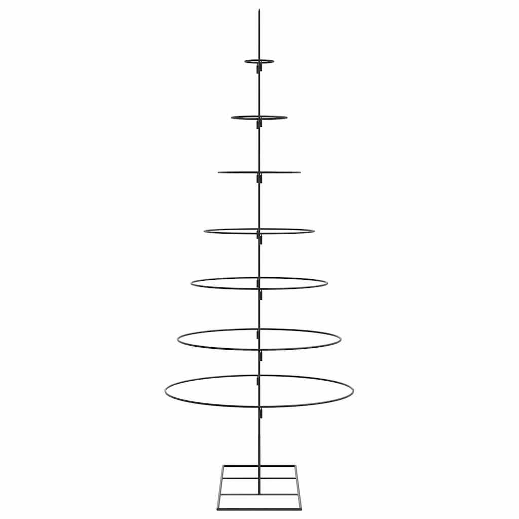 vidaXL Metall-Weihnachtsbaum für Dekorationen Schwarz 180 cm