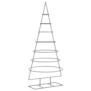 vidaXL Sapin de Noël décoratif en métal Noir 210 cm