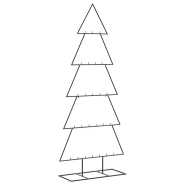 vidaXL Sapin de Noël métallique pour décorations Noir 150 cm