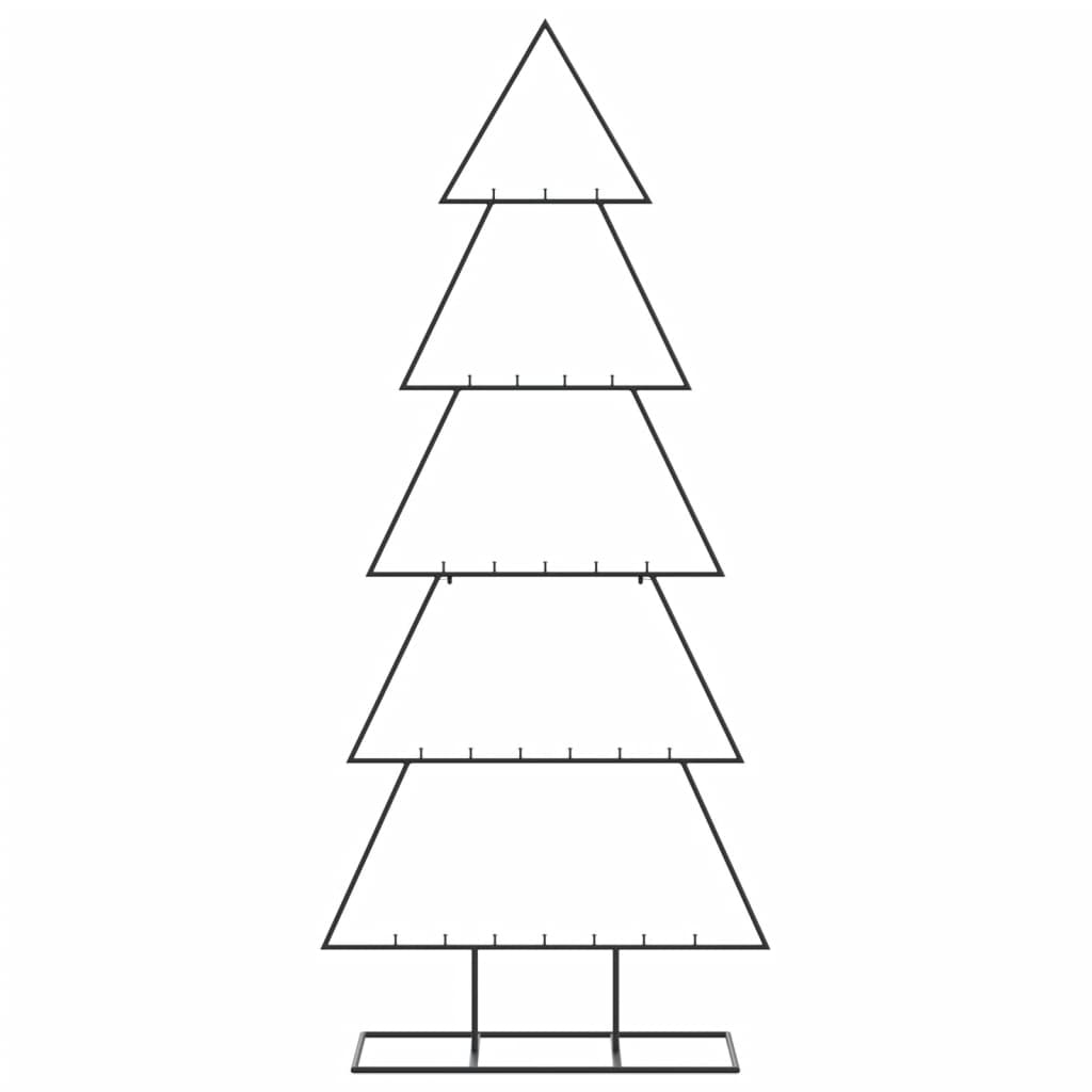 vidaXL Sapin de Noël métallique pour décorations Noir 150 cm