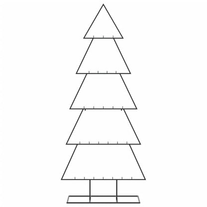 vidaXL Sapin de Noël métallique pour décorations Noir 150 cm