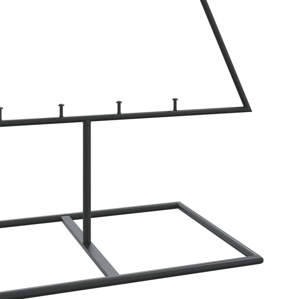 vidaXL Sapin de Noël métallique pour décorations Noir 150 cm