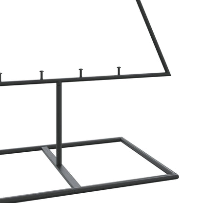 vidaXL Sapin de Noël métallique pour décorations Noir 150 cm