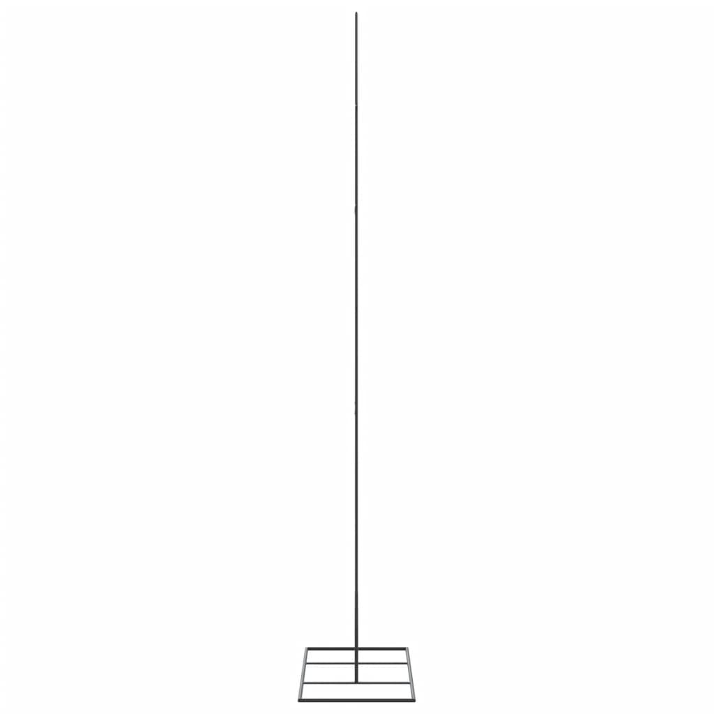 vidaXL Sapin de Noël métallique pour décorations Noir 180 cm