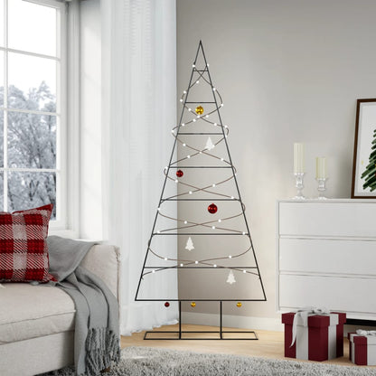 vidaXL Metall-Weihnachtsbaum für Dekorationen Schwarz 180 cm