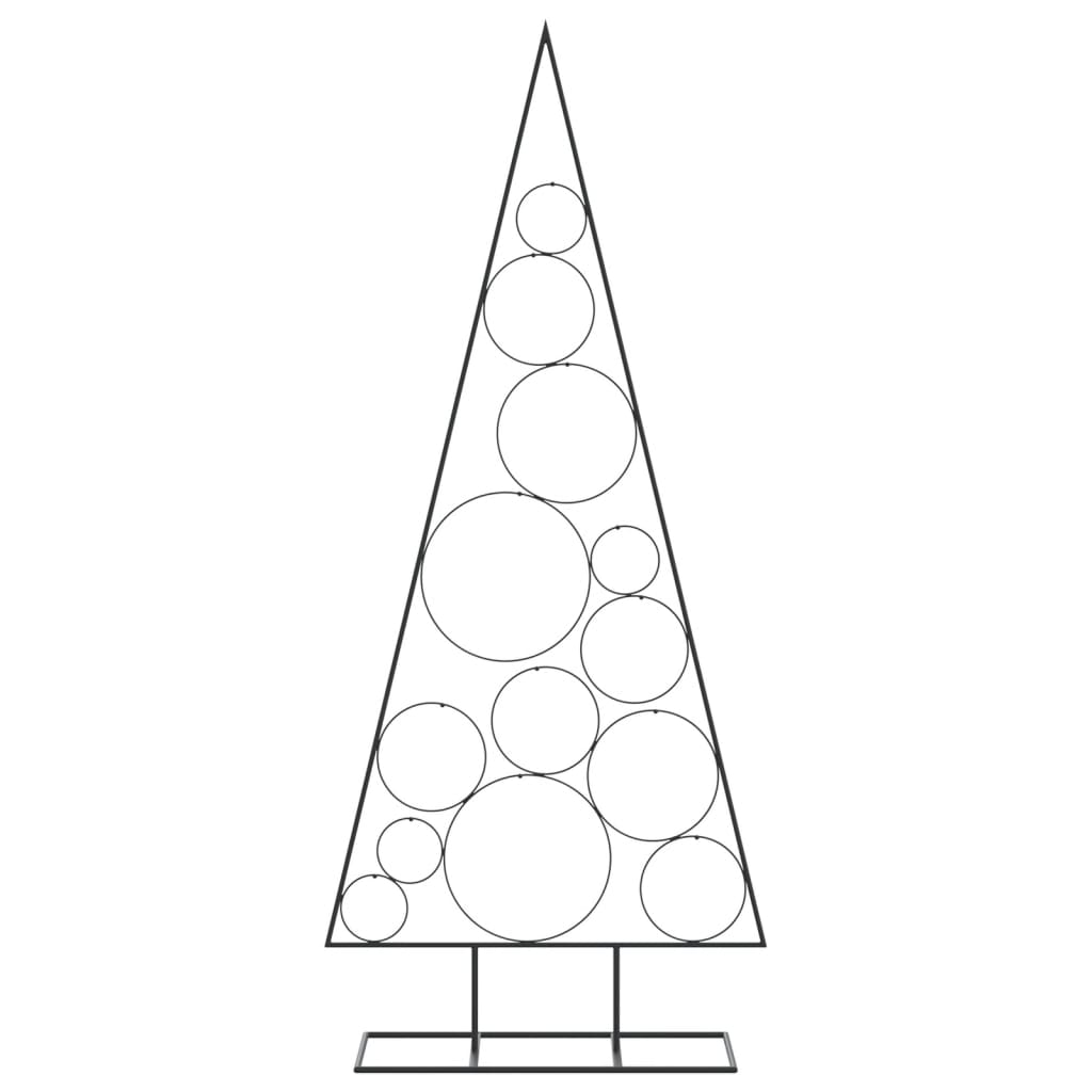 vidaXL Metall-Weihnachtsbaum für Dekorationen Schwarz 150 cm