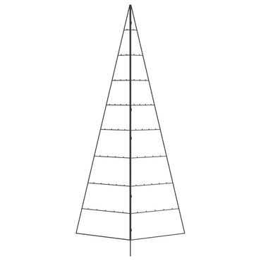 vidaXL Metall-Weihnachtsbaum zum Dekorieren Schwarz 210 cm