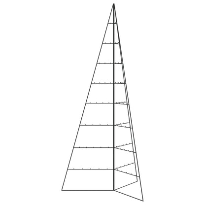 vidaXL Metall-Weihnachtsbaum zum Dekorieren Schwarz 210 cm