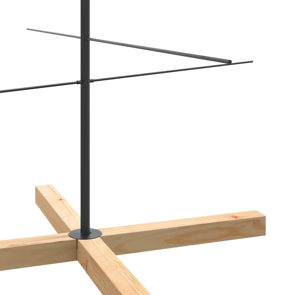 vidaXL Metall-Weihnachtsbaum zum Dekorieren Holzständer Schwarz 210 cm