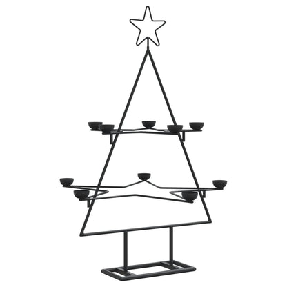 vidaXL Metall-Weihnachtsbaum zum Dekorieren Schwarz 75 cm