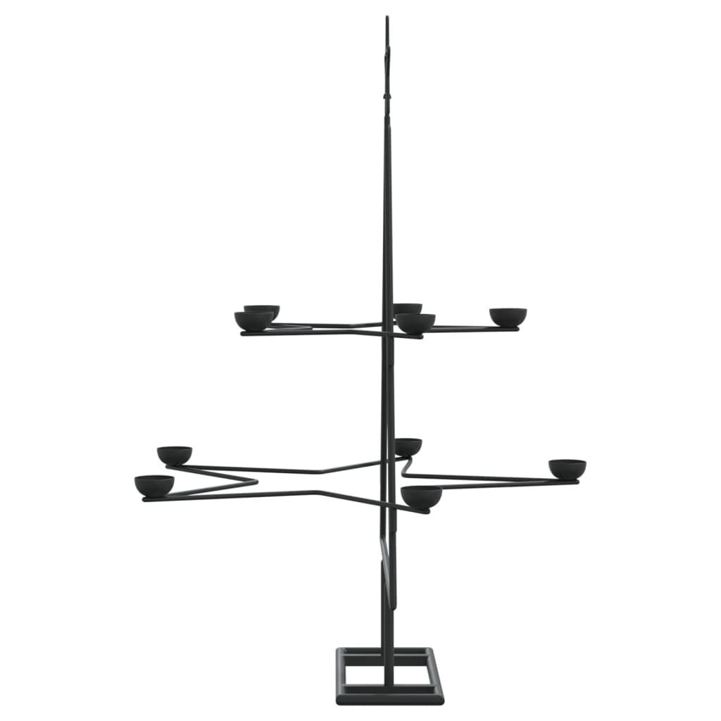 vidaXL Metall-Weihnachtsbaum zum Dekorieren Schwarz 75 cm