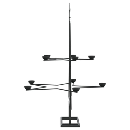 vidaXL Metall-Weihnachtsbaum zum Dekorieren Schwarz 75 cm