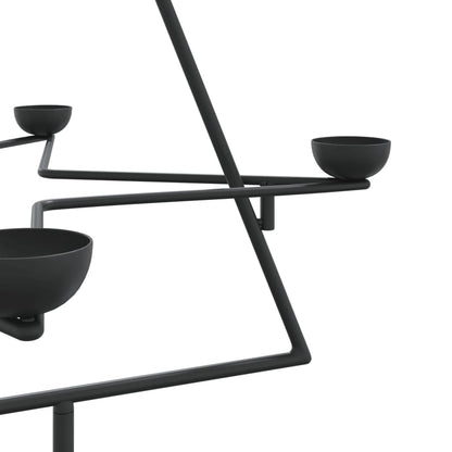 vidaXL Metall-Weihnachtsbaum zum Dekorieren Schwarz 75 cm
