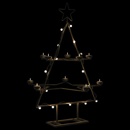 vidaXL Metall-Weihnachtsbaum zum Dekorieren Schwarz 75 cm