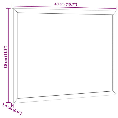 Magnetisches Whiteboard mit massivem Kiefernholzrahmen 40x30 cm