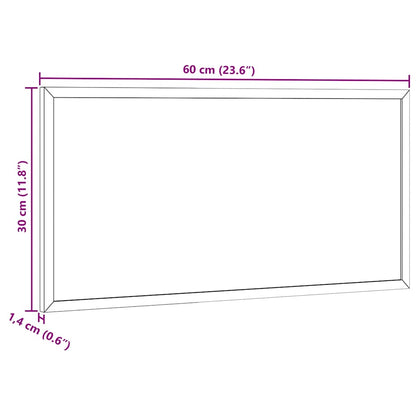 Magnetisches Whiteboard mit Rahmen aus massivem Kiefernholz 60 x 30 cm